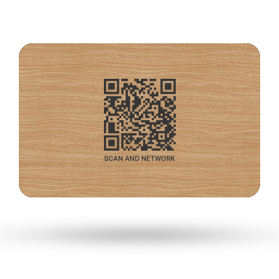 Premium NFC Holzkarte mit individuellem Design