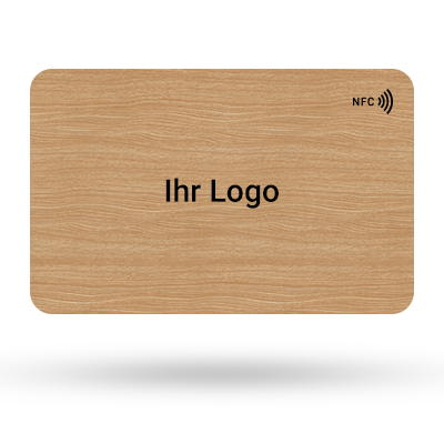 Premium NFC Holzkarte mit individuellem Design
